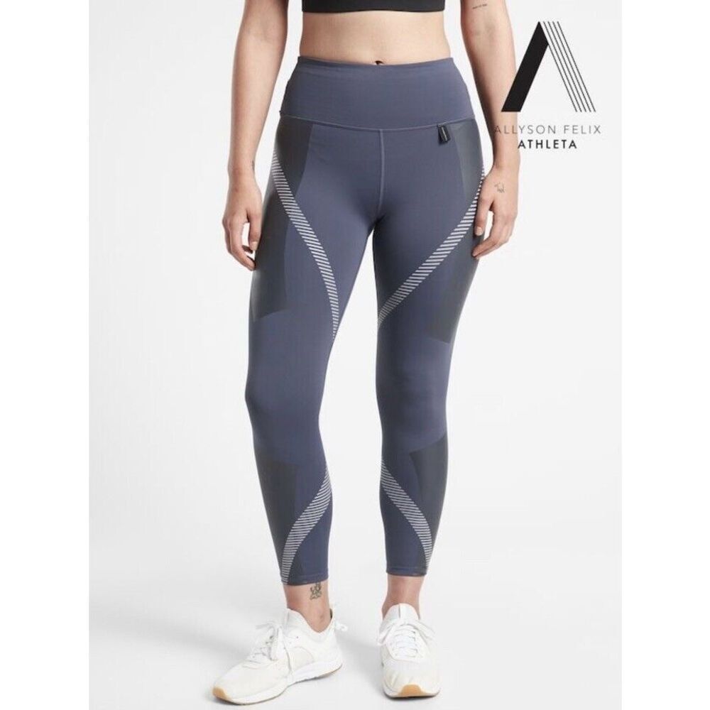 ATHLETA Allyson Felix Legend 7/8‎ Tight Legging Medieval Violet  XXS NWOT